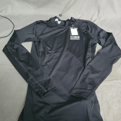 UNDER ARMOUR BLACK LONG-SLEEVE TOP – UK SMALL 