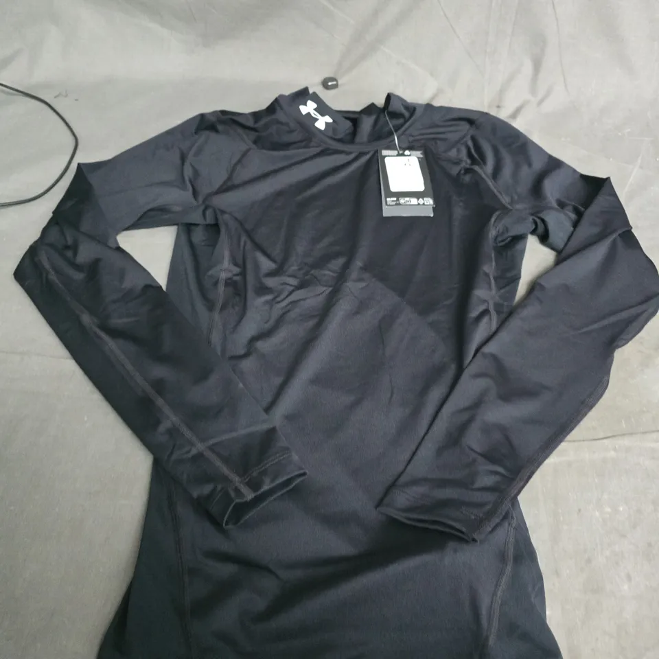 UNDER ARMOUR BLACK LONG-SLEEVE TOP – UK SMALL 