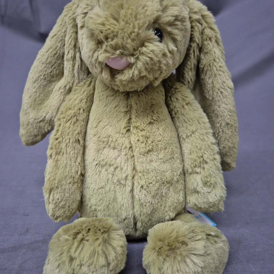 JELLYCAT I AM MEDIUM BASHFUL MOSS BUNNY SOFT PLUSH