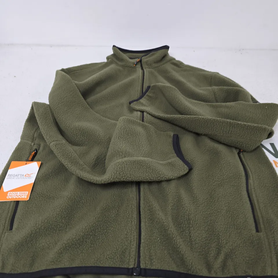 REGATTA GREAT OUTDOORS OLIVE NIGHT FLEECE JACKET – XL