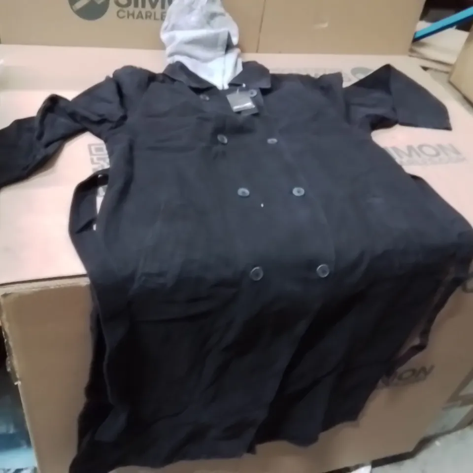 BOXED BRAND NEW APPROXIMATELY 5 JD WILLIAMS HOODED TRENCE JACKET BLACK SIZE 16