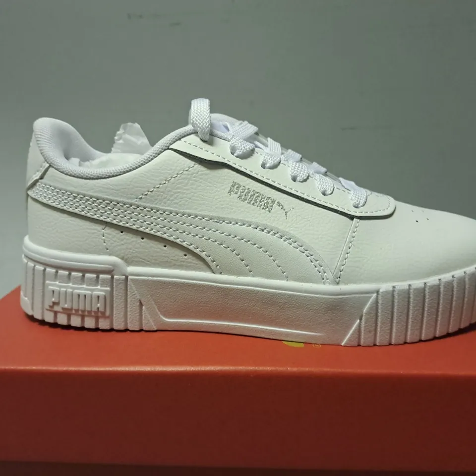 BOXED PUMA CARINA 2.0 WHITE TRAINERS - UK 3 