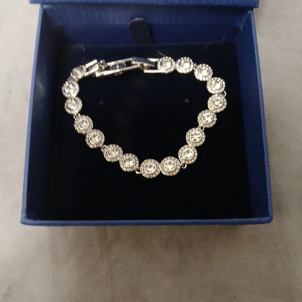 BOXED SWAROVSKI CRYSTAL BRACELET IN BLUE PRESENTATION BOX