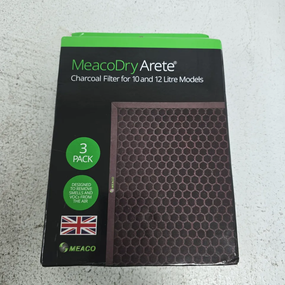 MEACODRY ARETE CHARCOAL FILTER PACK – 3 PACK FOR 10 LITRE & 12 LITRE MODELS