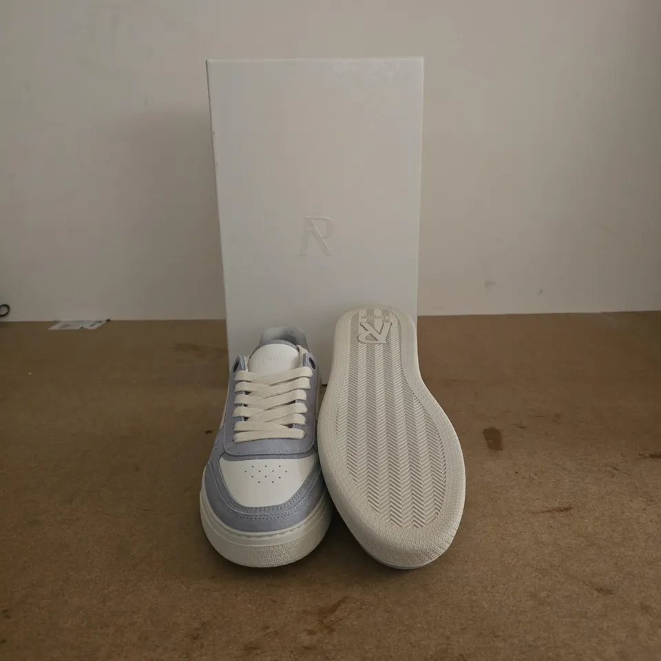 WOMEN'S SNEAKERS – WHITE & POWDER BLUE PLATFORM TRAINERS UK 7