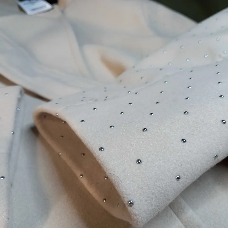 NEXT STONE/STUD DETAILED WOMENS OVERCOAT - SIZE 26