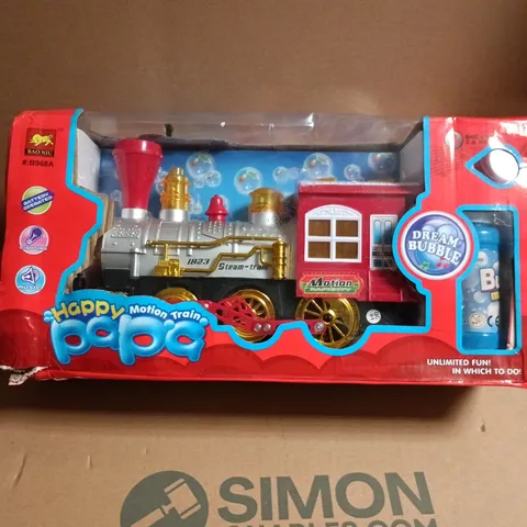 HAPPY MOTION TRAIN PAPA – BATTERY-POWERED TOY TRAIN SET IN RED BOX