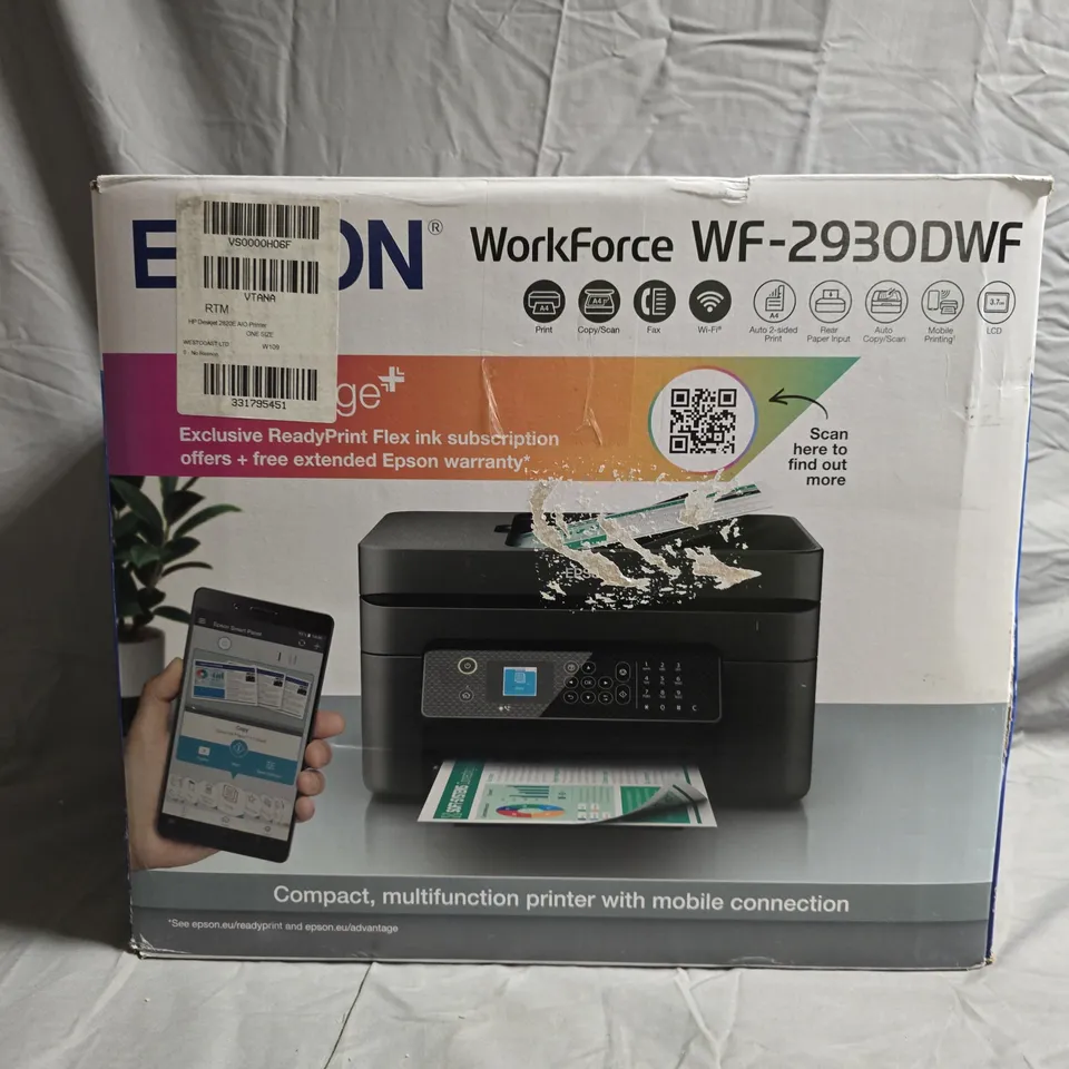 HP DESKJET 2820E ALL-IN-ONE PRINTER – WHITE, WITH BOX