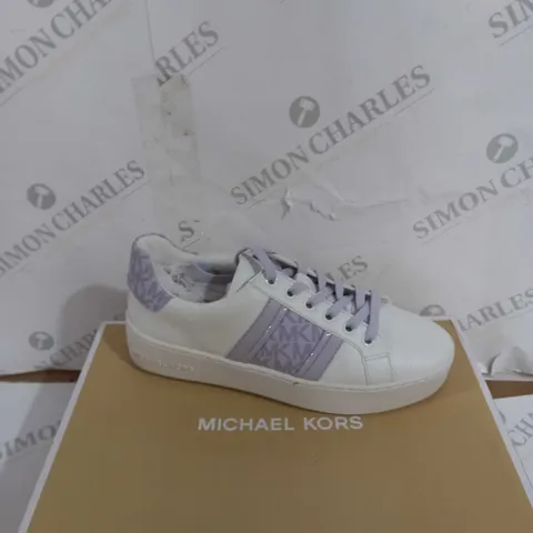 MICHAEL KORS POPPPY STRIPE LACE UP NAPPA FAUXLEATHER SIZE 7M