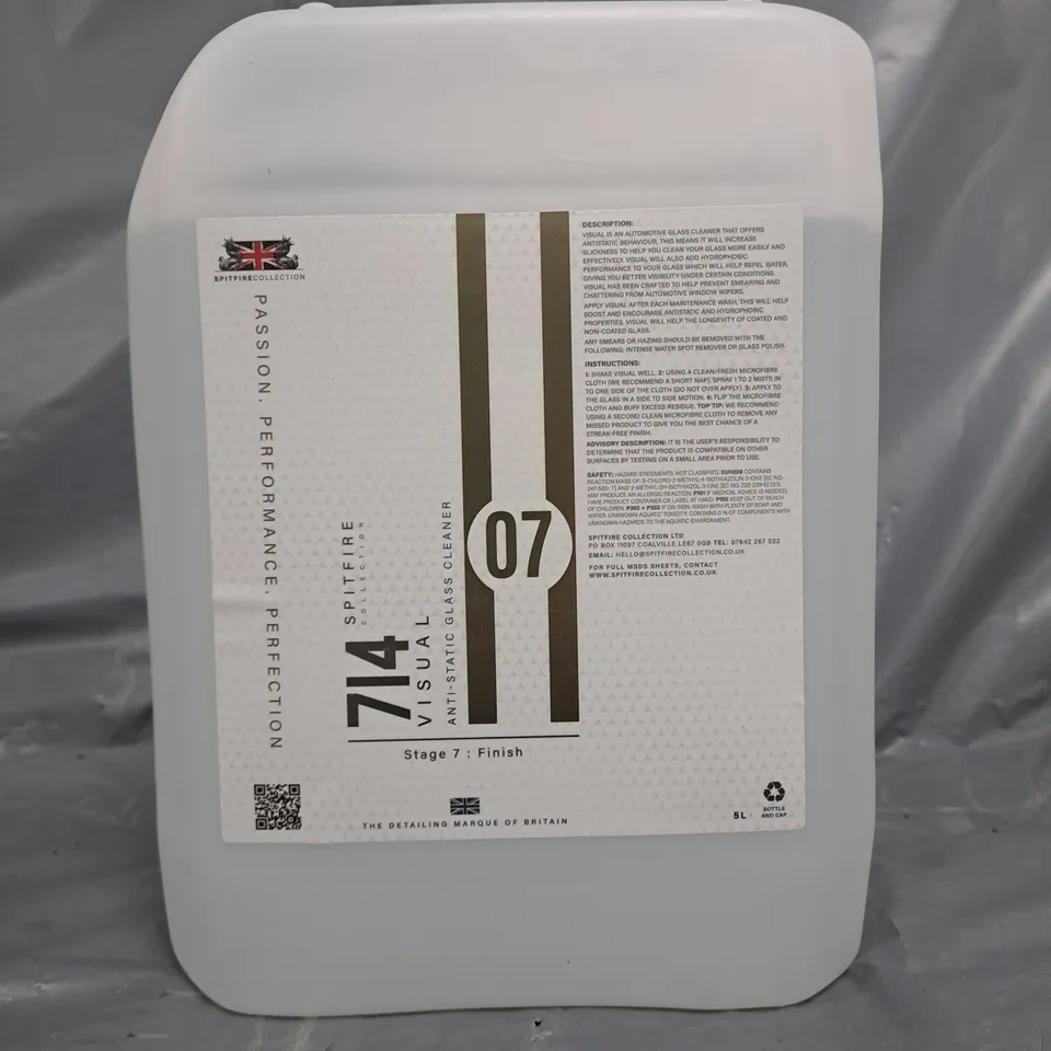 SPITFIRE COLLECTION 714 VISUAL ANTI-STATIC GLASS CLEANER (5 LITRES)