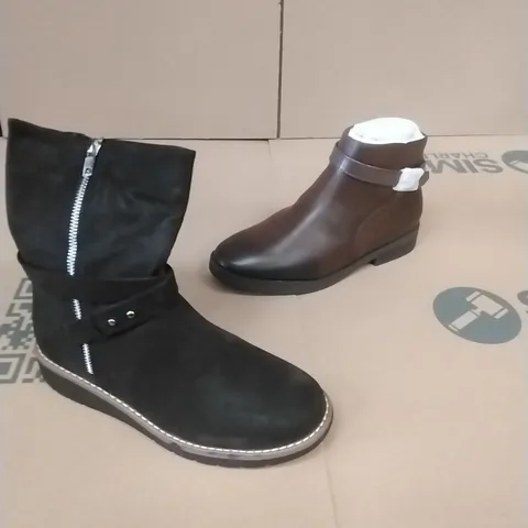 PALLET TO CONTAIN APPROXIMATELY  BRAND NEW DESIGNER SHOES WHICH INCLUDE JD WILLIAMS BOOTS VARIOUS STYLES ETC