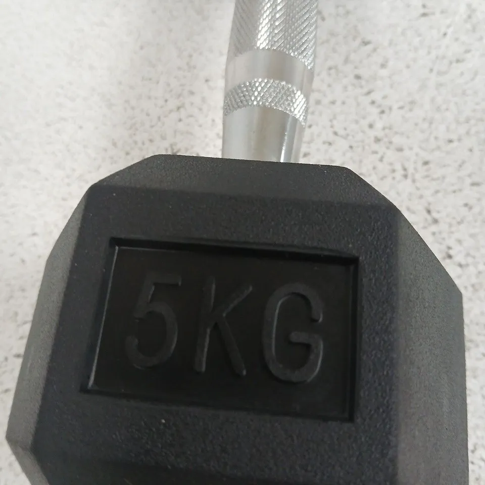5KG RUBBER HEX DUMBBELL
