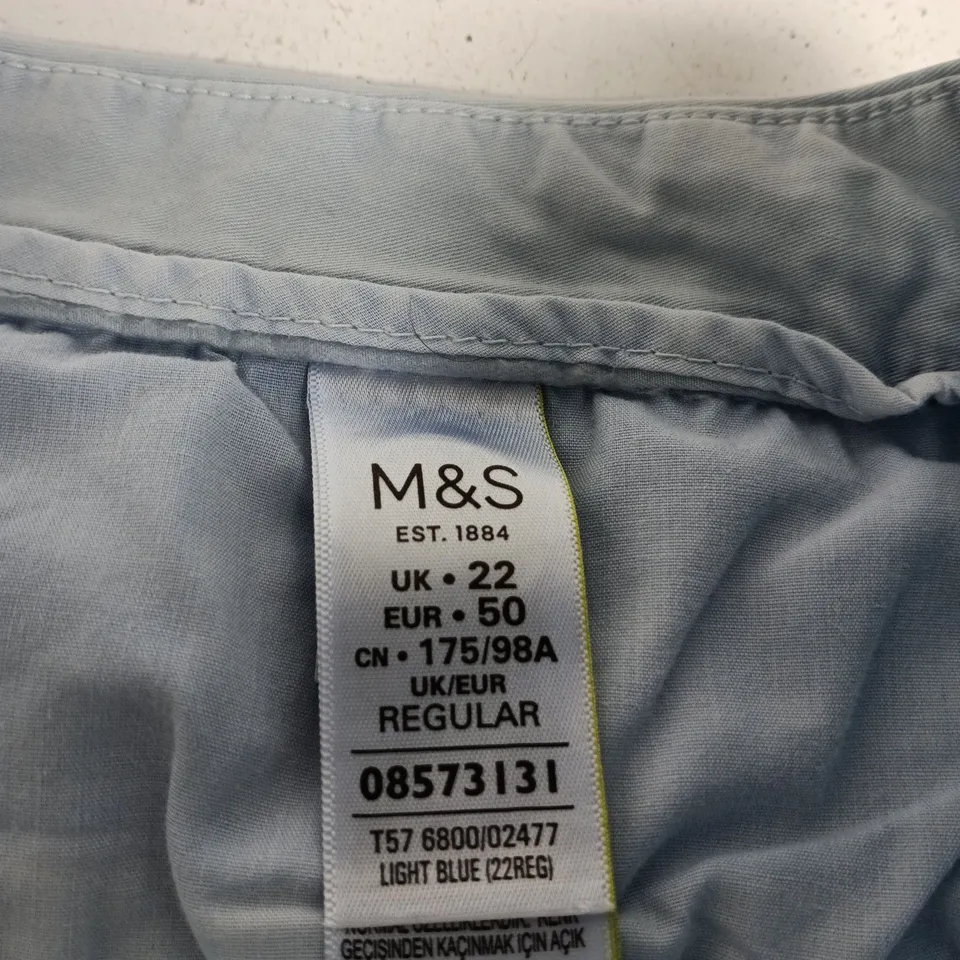 M&S LIGHT BLUE TROUSERS – UK 22 REGULAR