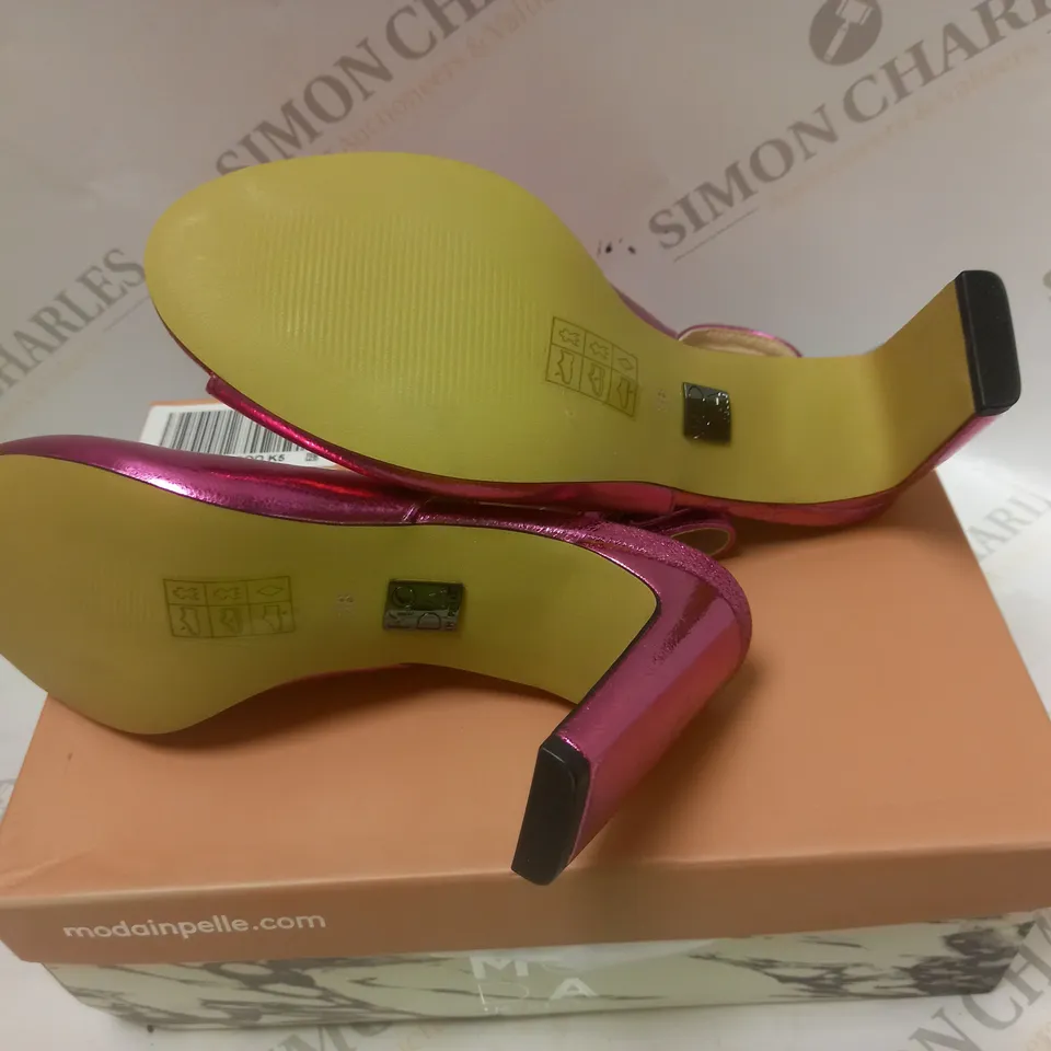 BOXED CHRISSI FUSCHAI METALLIC LEATHER