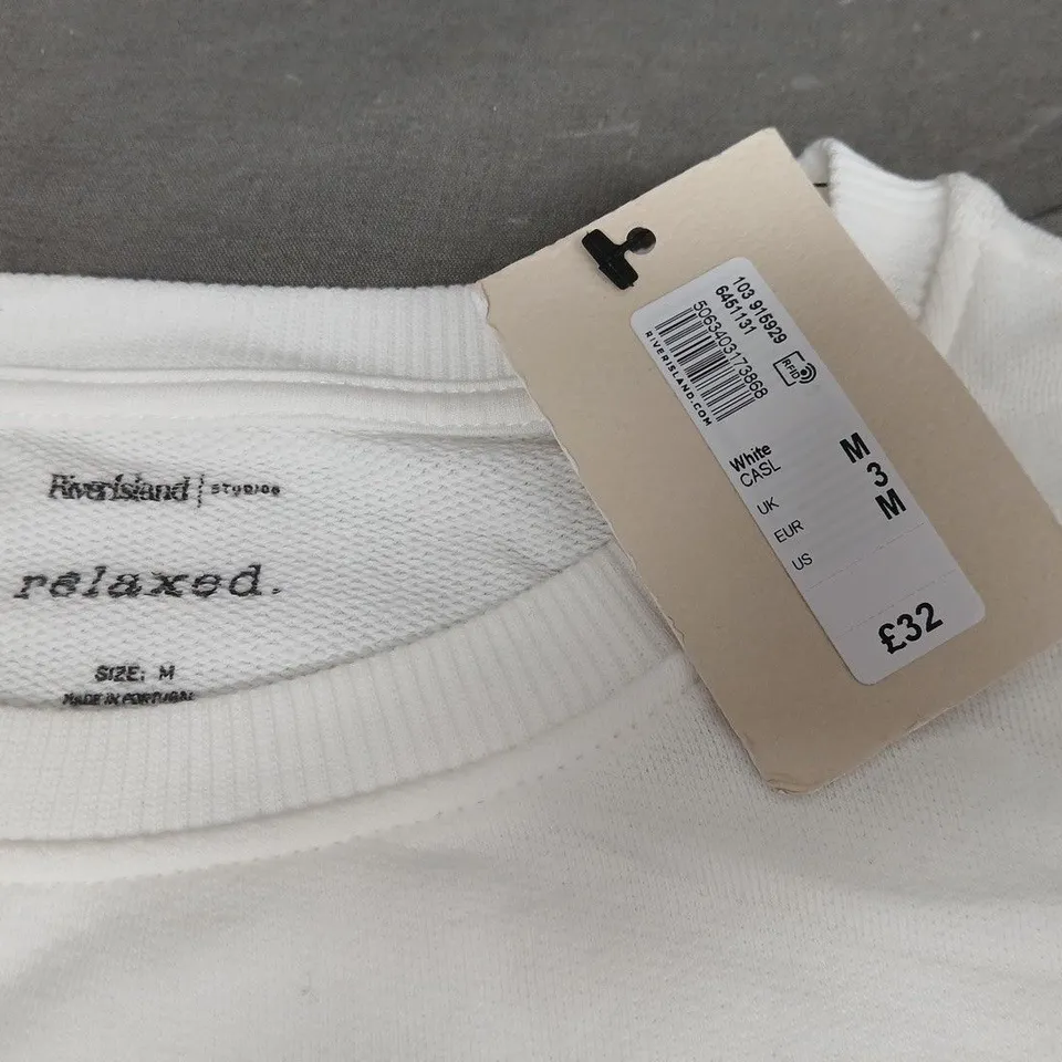 RIVER ISLAND RELAXED CREW JUMPER - UK M