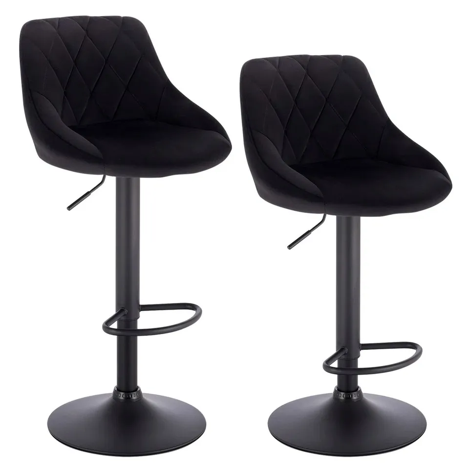 BOXED HEIGHT-ADJUSTABLE PAYNTER BAR STOOL -BLACK-