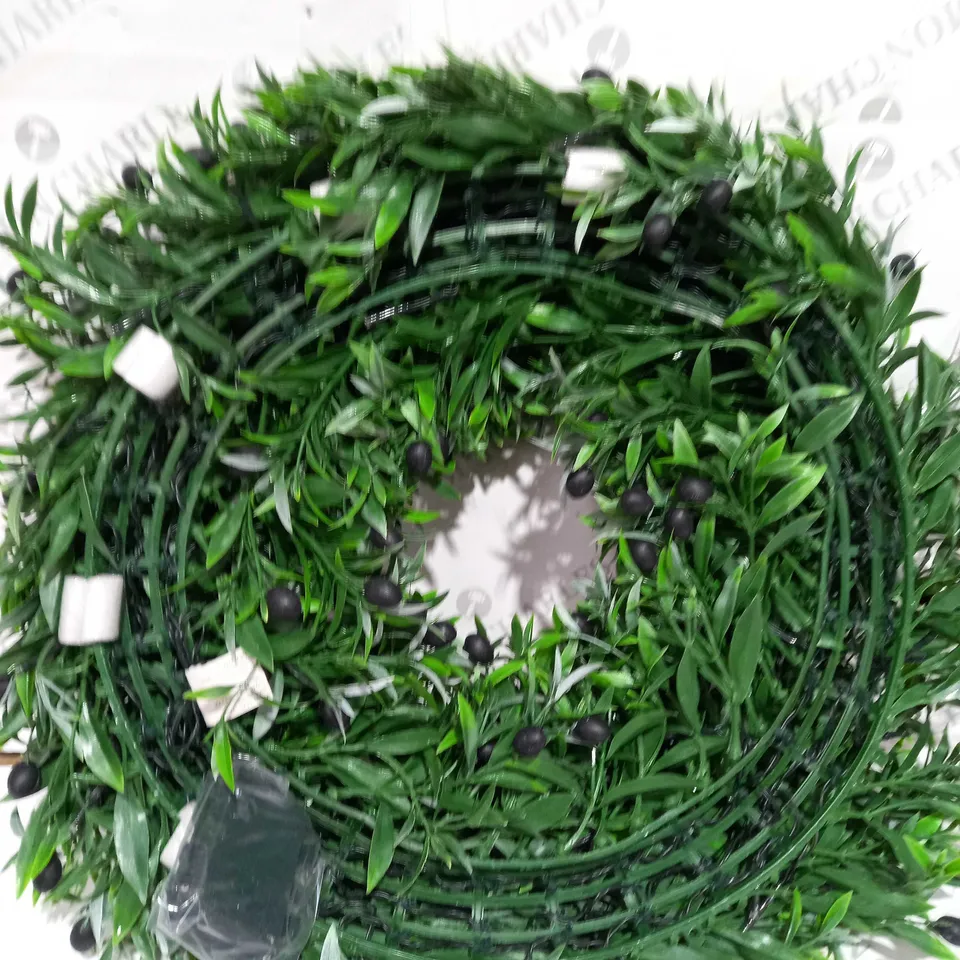 GARDEN REFLECTIONS PRE LIT OLIVE WREATH