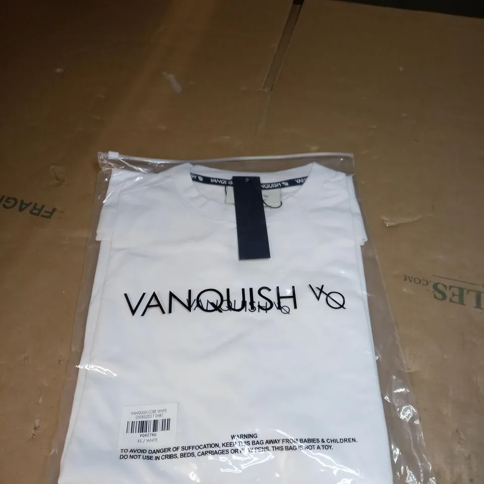 MENS VANQUISH CORE WHITE OVERSIZED T-SHIRT SIZE XS