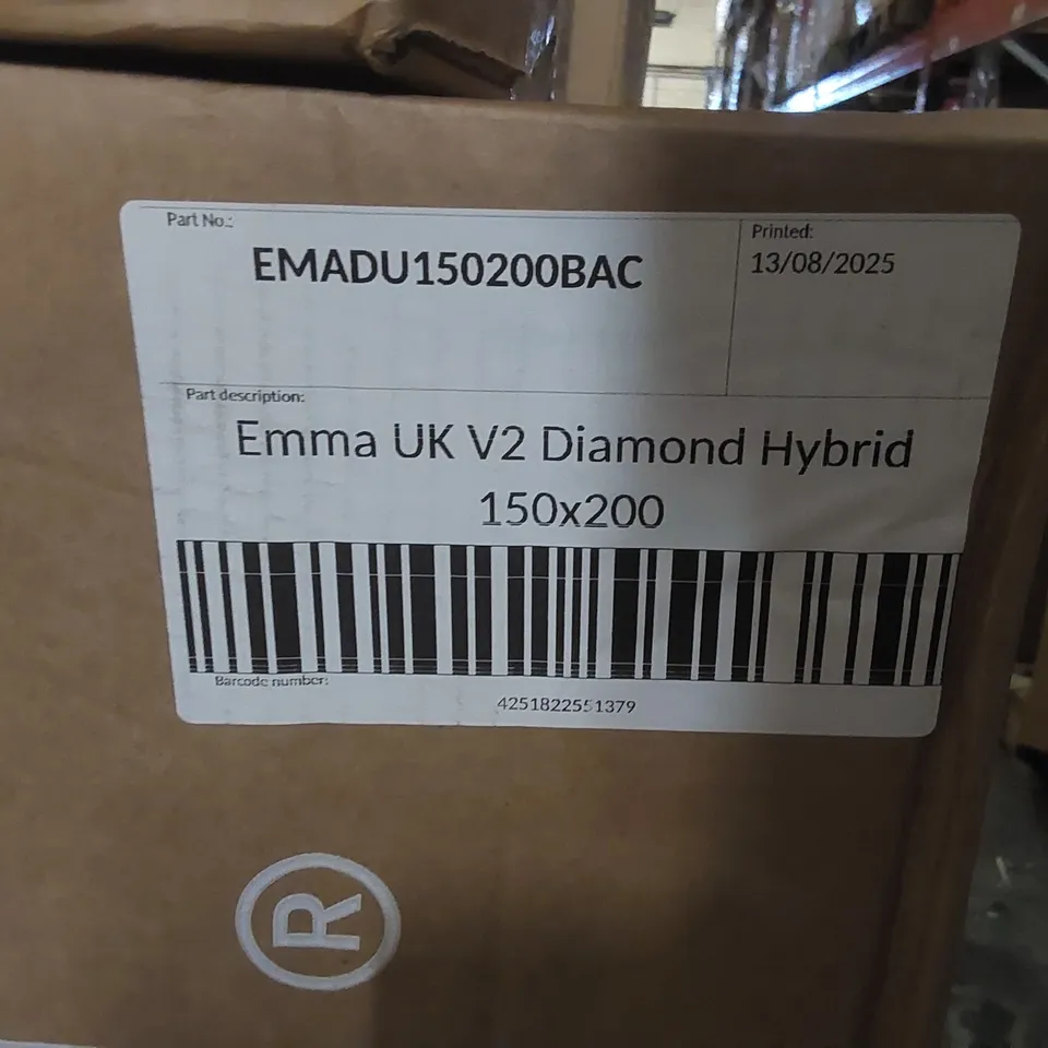 BRAND NEW BOXED EMMA UK V2 DIAMOND HYBRID 150 x 200CM KING SIZE MATTRESS 