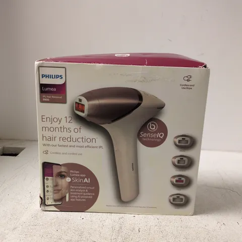 PHILIPS LUMEA IPL HAIR REMOVAL DEVICE 9900 – BOXED