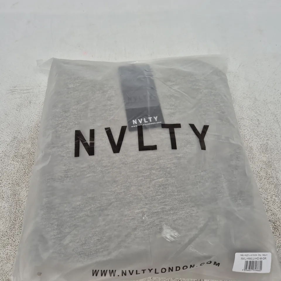 NVLTY LONDON HEAVYWEIGHT LUXE HOODIE - GREY - MEDIUM