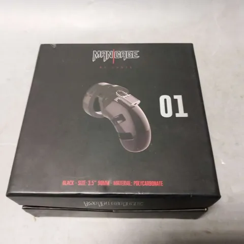 BOXED MAN CAGE BY SHOTS 01 BLACK SIZE 3.5" POLYCARBONATE
