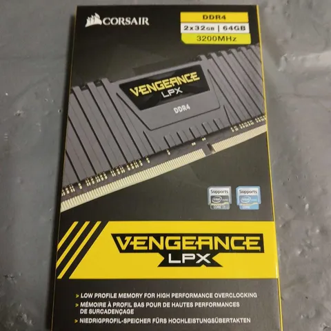 BOXED CORSAIR VENGEANCE LPX DDR4 2 X 32GB 3200MHZ