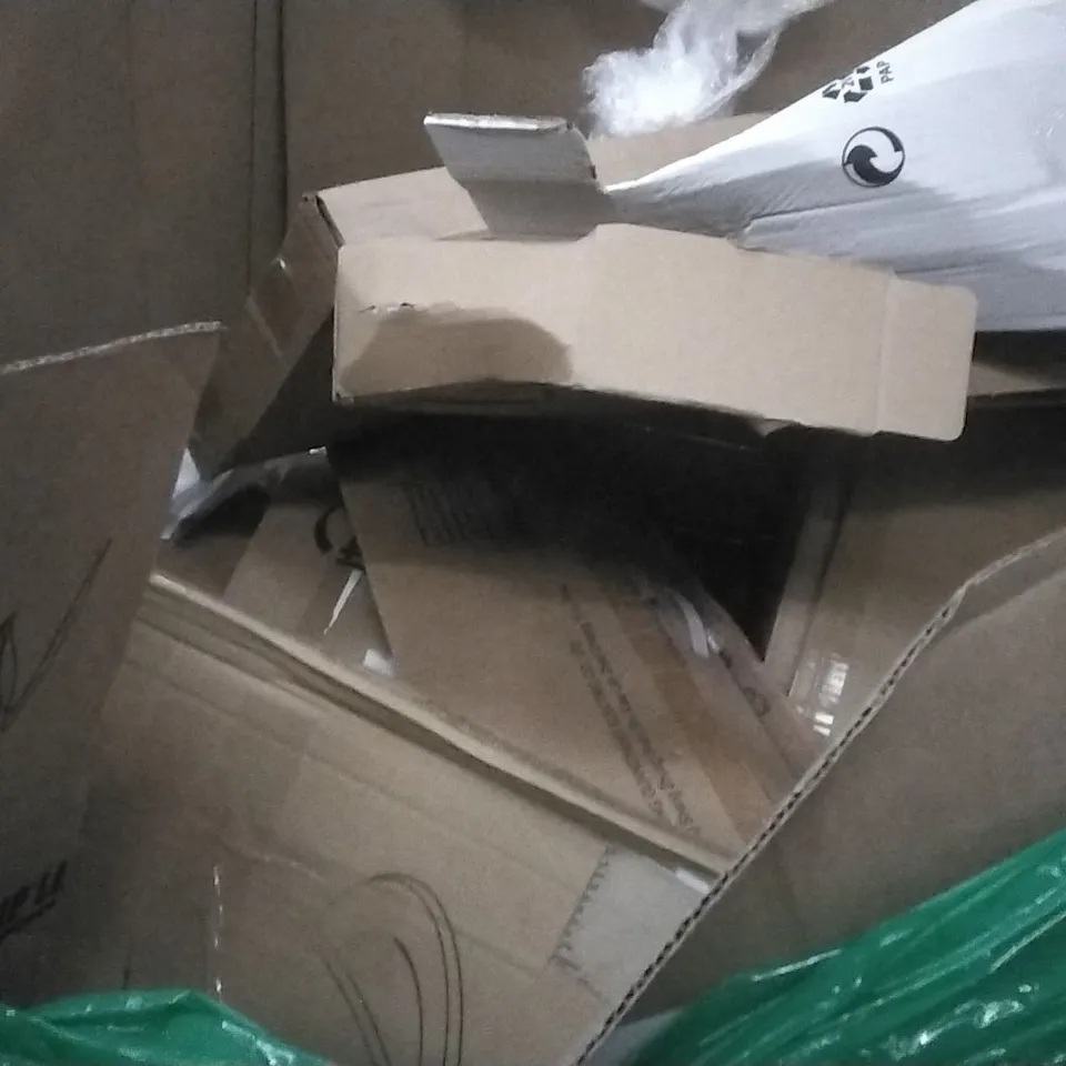 PALLET OF ASSORTED ITEMS INCLUDING TOILET SEAT, SMART HEATER, VINTAGE TURNTABLE, FULL MOTION LONG ARM TV WALL MOUNT