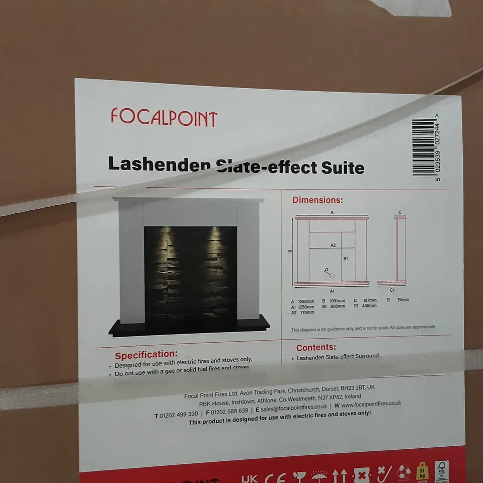 BOXED FOCAL POINT LASHENDEN SLATE EFFECT SUITE (BOX 2 OF 2 ONLY) (1 BOX ONLY) (INCOMPLETE)