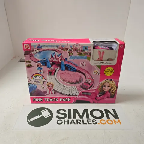 BOXED PINK TRACK PARK 200 PC SET