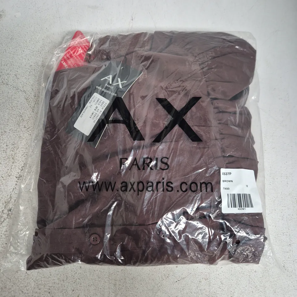 BAGGED AX PARIS LACE SMOCK DRESS – CHOCOLATE, UK 12