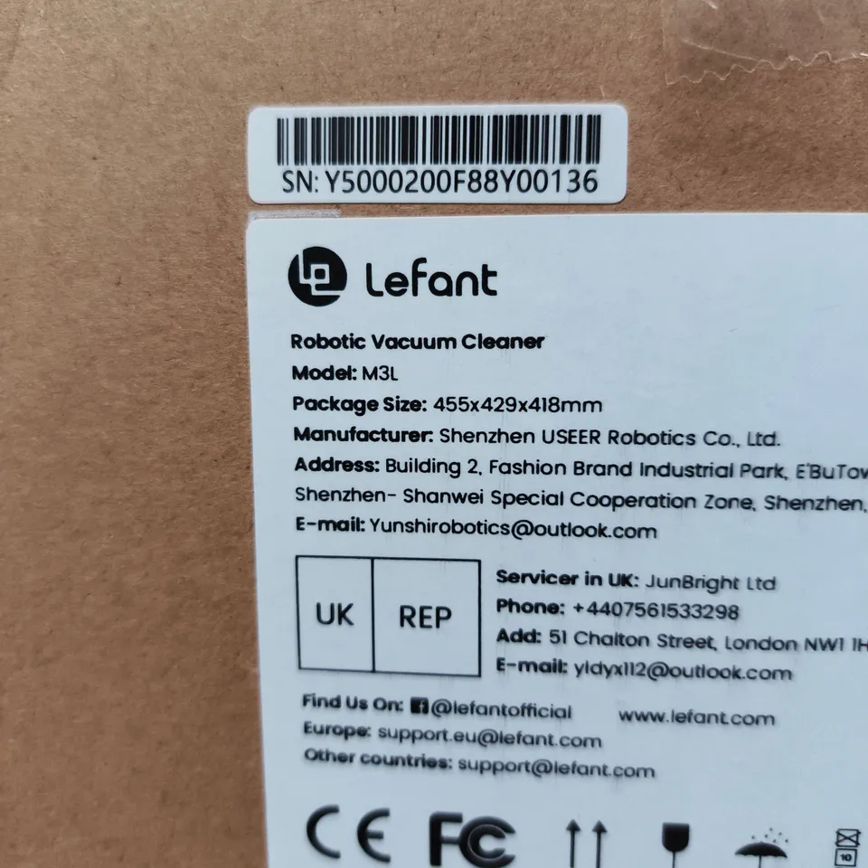 Lefant Robotic Vacuum Cleaner – Model M3L 