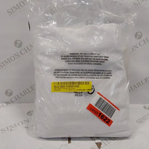 BAGGED 100% BLACKOUT EXTRA LONG THERMAL CURTAINS - WHITE // 140 X 225CM (1 ITEM)