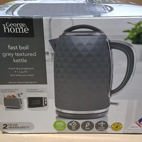 BOXED FAST BOIL GREY TEXTURED KETTLE