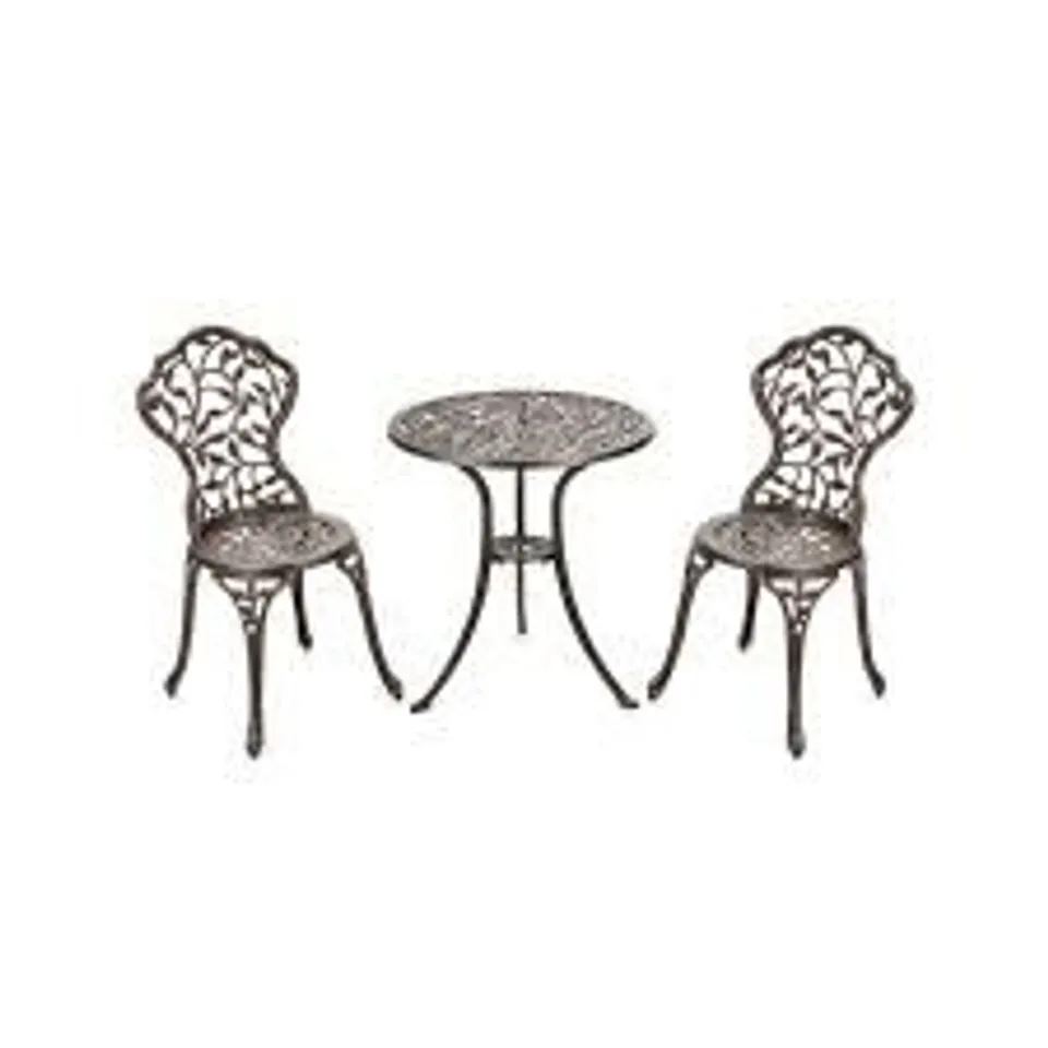 BOXED OP70770 CAST ALUMINUM BISTRO SET - 3 PIECE