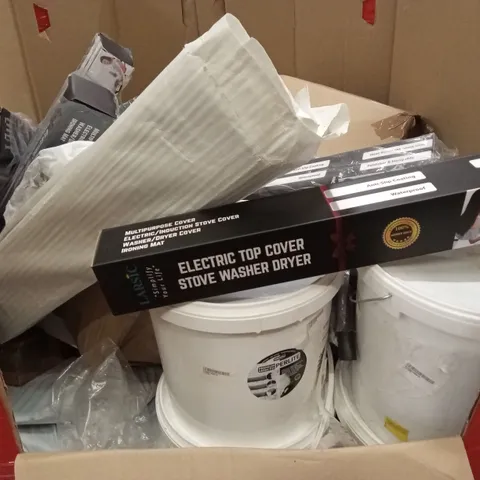 PALLET OF ASSORTED HOUSEHOLD GOODS AND PRODUCTS TO INCLUDE; ELECTRIC TOP COVERS, POT PERTILE POT TOPPERS ETC