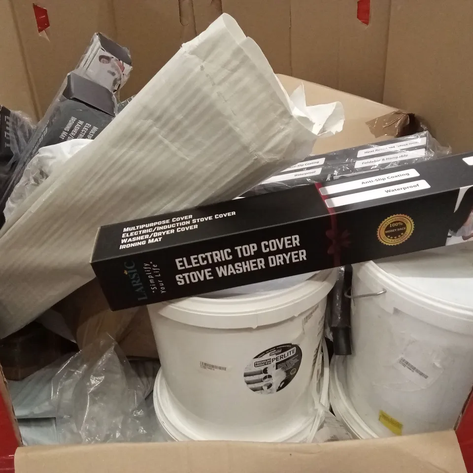 PALLET OF ASSORTED HOUSEHOLD GOODS AND PRODUCTS TO INCLUDE; ELECTRIC TOP COVERS, POT PERTILE POT TOPPERS ETC