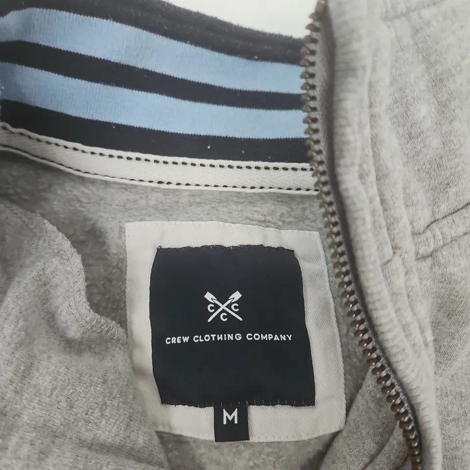 CREW CLOTHING COMPANY GREY ZIP HOODIE – UK M