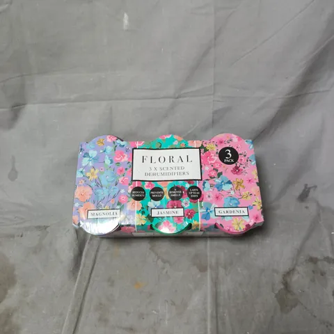 APPROXIMATELY 12 X 3 PACKS OF FLORAL DEHUMIDIFIERS 