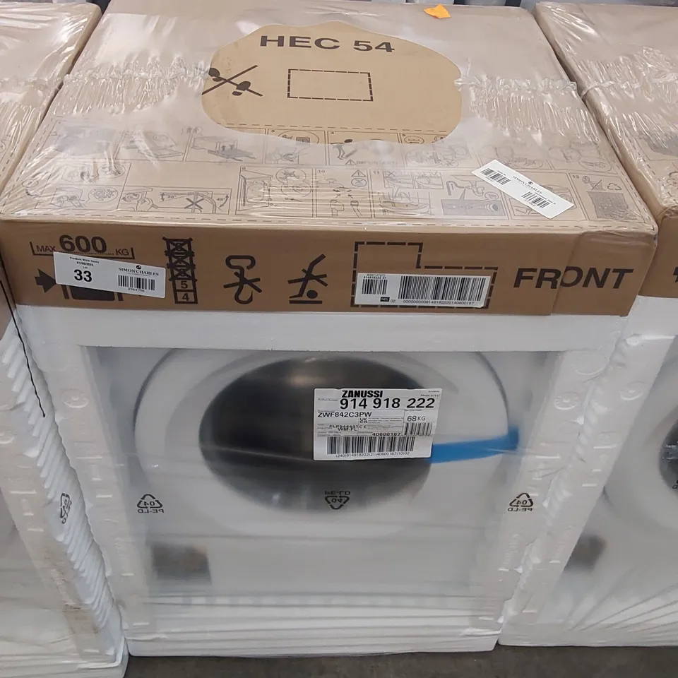 ZANUSSI ZWF842C3PW WASHING MACHINE, 8KG, 1400 SPIN, WHITE, C RATED