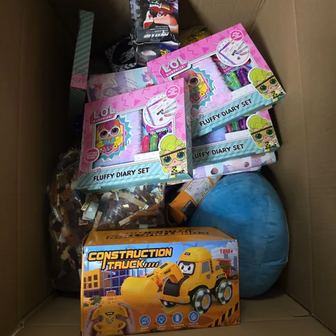 LARGE QUANTITY OF ASSORTED TOYS AND GAMES TO INCLUDE - LOL, TEDDIES AND CONSTRUCTION TRUCK