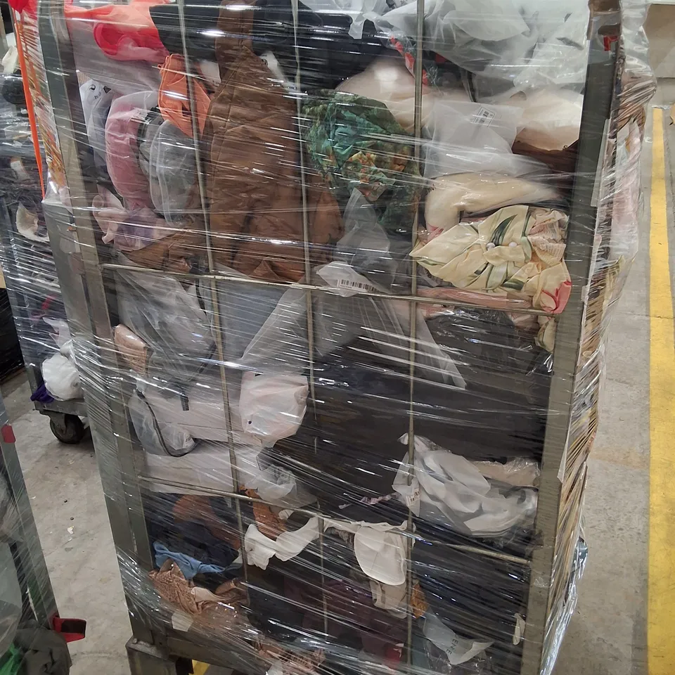 CAGE CONTAINING ASSORTED CLOTHING
