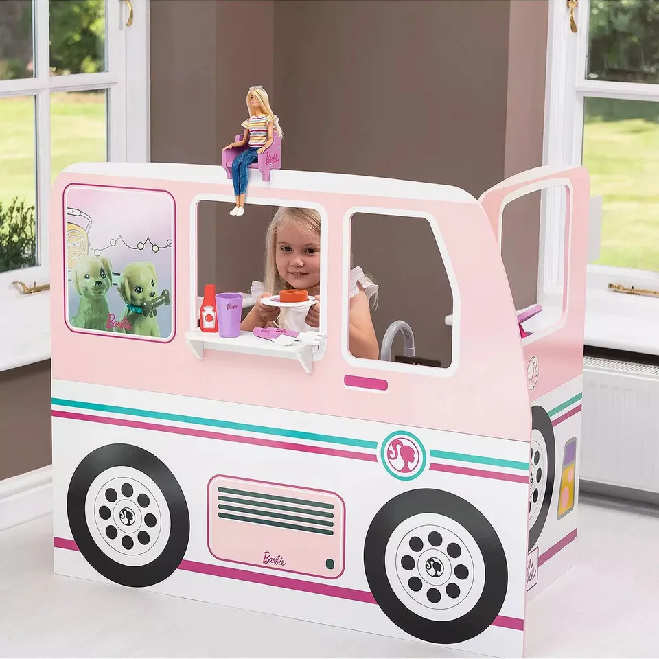 BOXED BARBIE DELUXE WOODEN CAMPERVAN WITH ACCESSORIES [COLLECTION ONLY] RRP £100