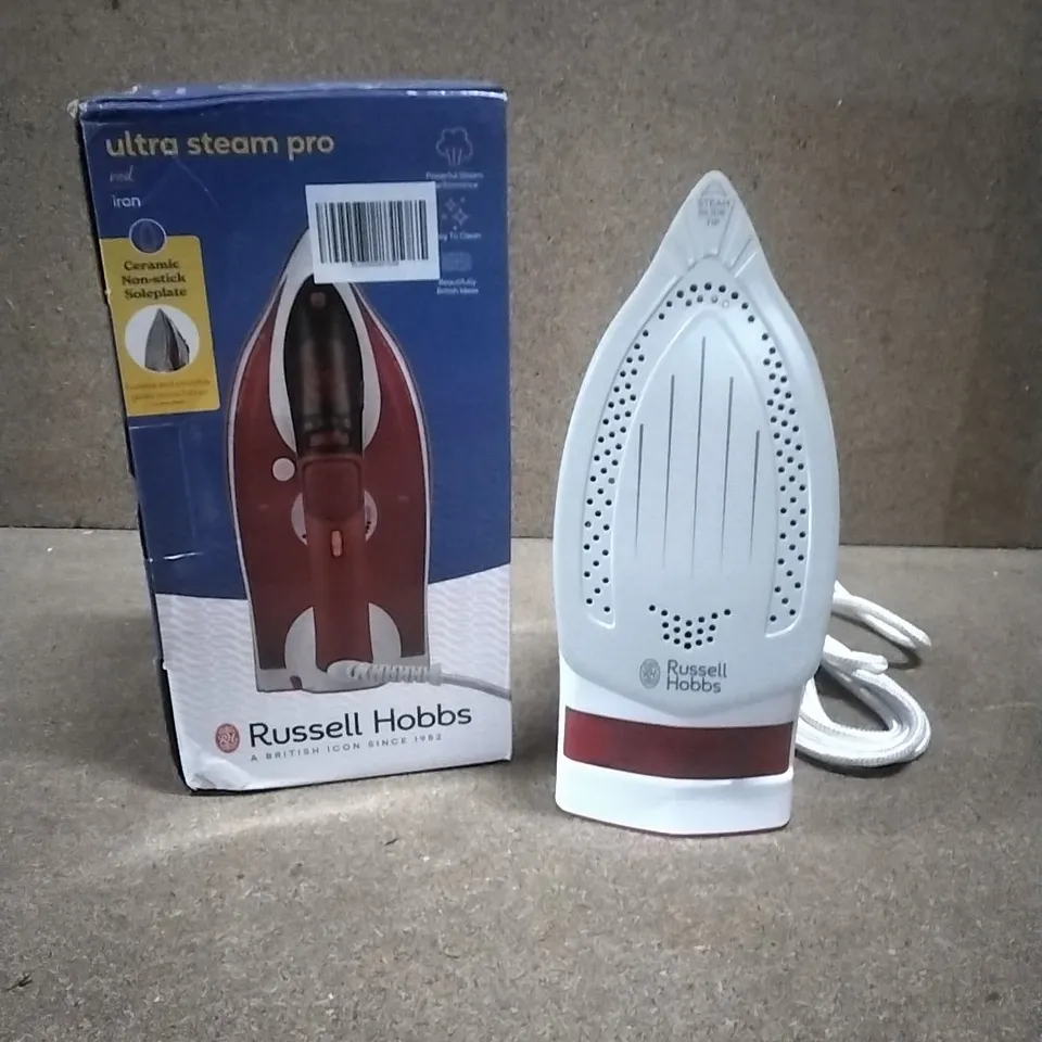 BOXED RUSSELL HOBBS ULTRA STEAM PRO RED IRON 