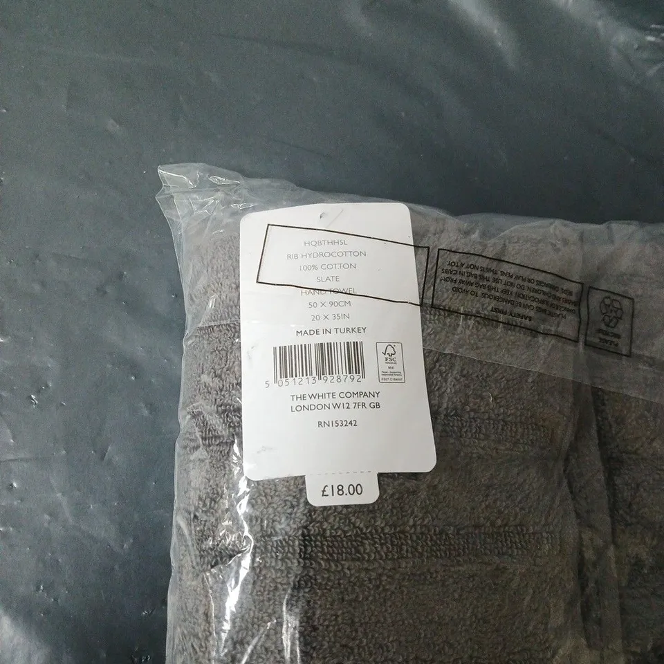THE WHITE COMPANY LONDON HAND TOWEL GREY 