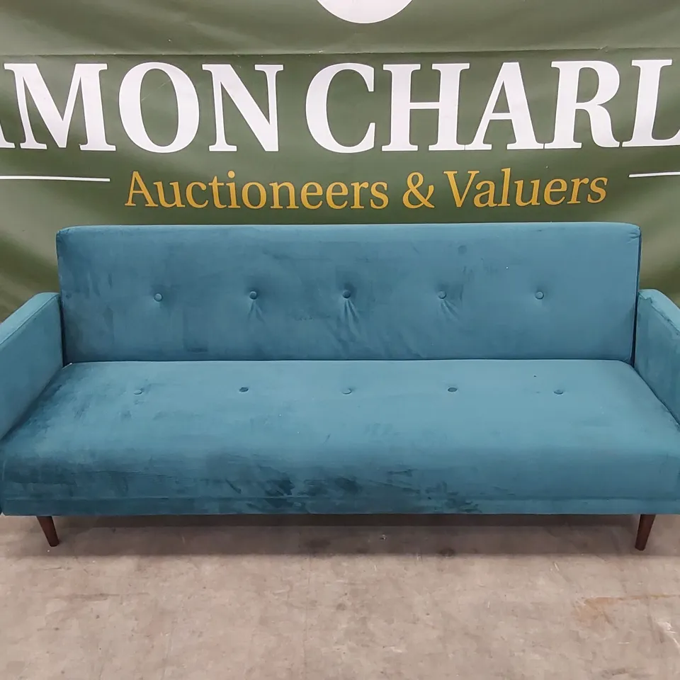 CADIZ VELVET SOFA BED - TEAL RRP £449