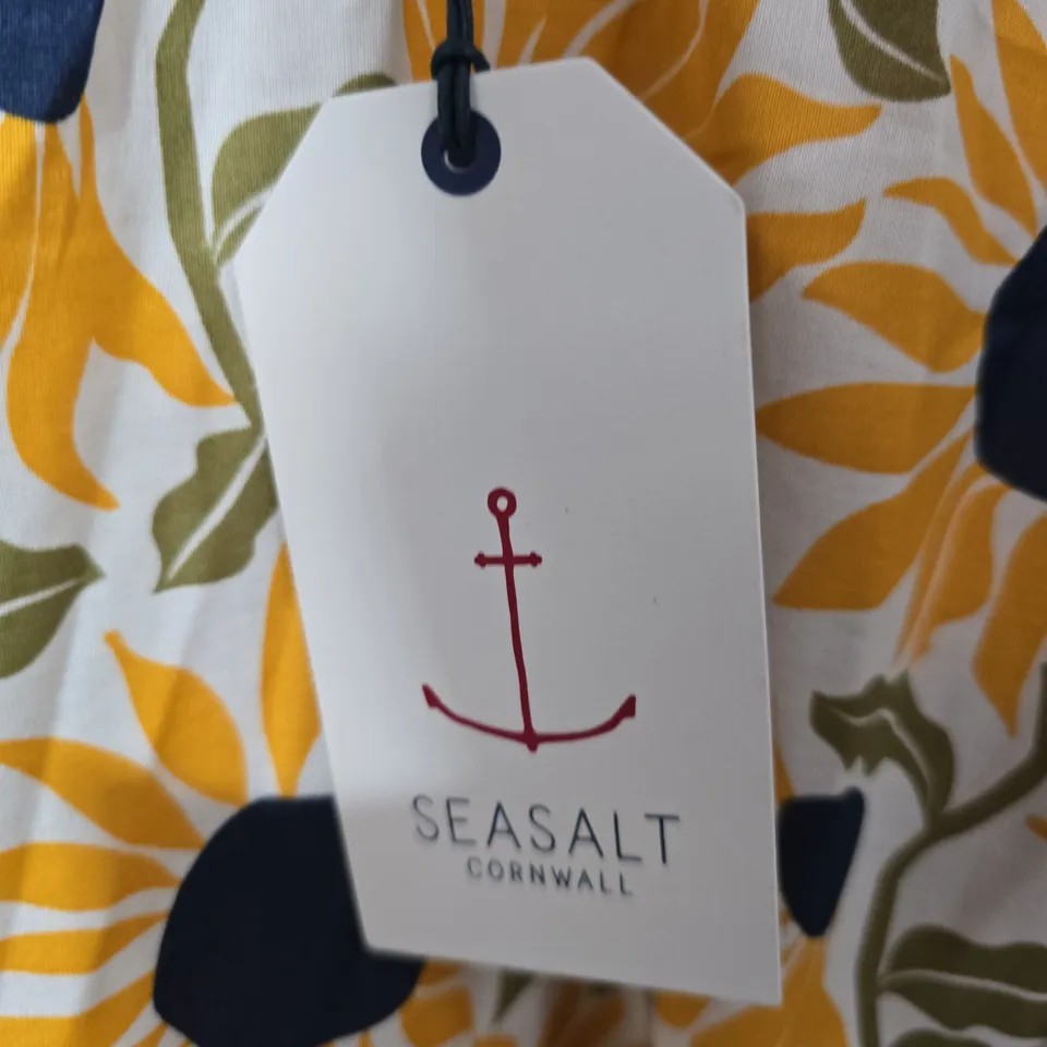 SEASALT ALBA DRESS – BOLD SUNFLOWER DAYLILY, PETITE, UK 16 (US 12, EUR 44)