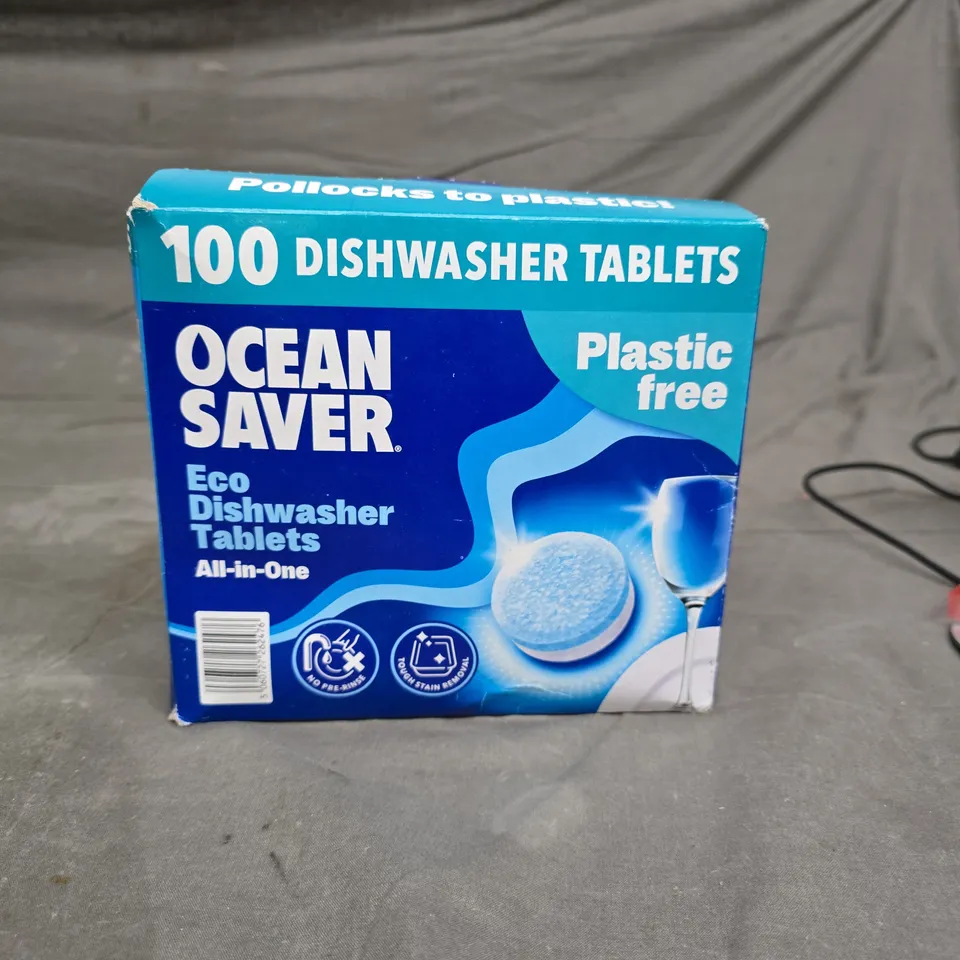 OCEAN SAVER ECO DISHWASHER TABLETS – 100 TABLETS, PLASTIC-FREE