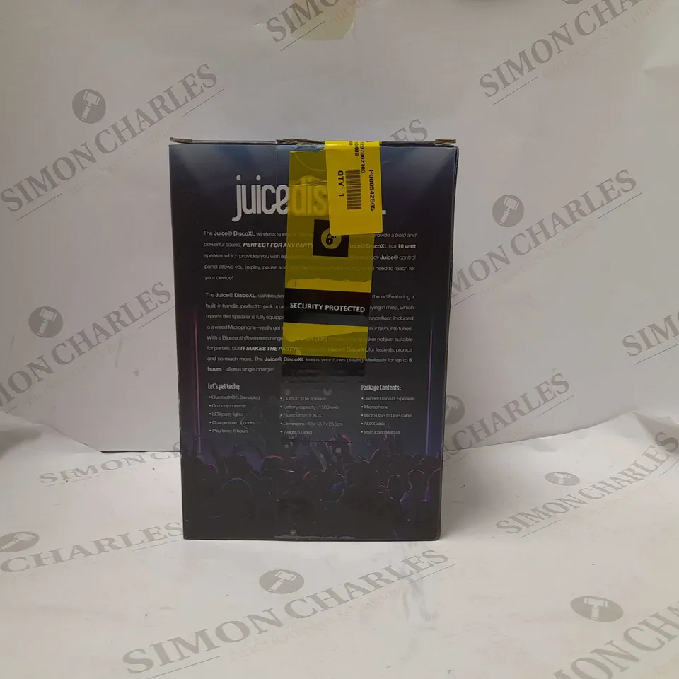 JUICE DISCO-XL KARAOKE SET WITH MIRCOPHONE