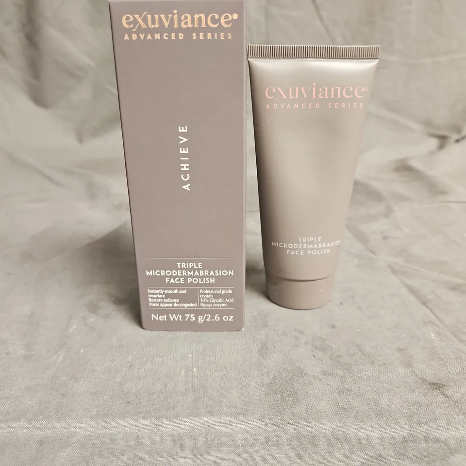 BOXED EXUVIANCE TRIPLE MICRODERMABRASION FACE POLISH 75G